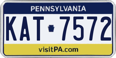 PA license plate KAT7572