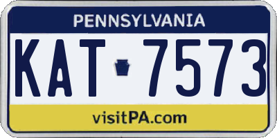 PA license plate KAT7573