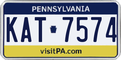 PA license plate KAT7574