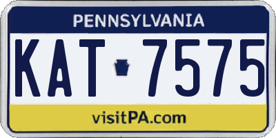 PA license plate KAT7575