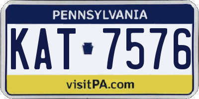 PA license plate KAT7576