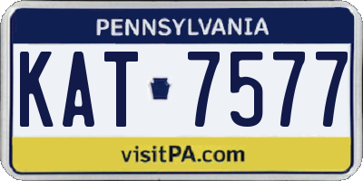 PA license plate KAT7577