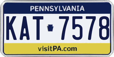 PA license plate KAT7578