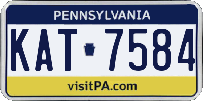 PA license plate KAT7584