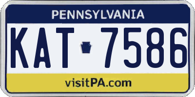 PA license plate KAT7586