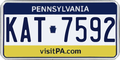 PA license plate KAT7592