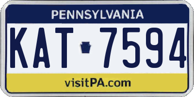 PA license plate KAT7594