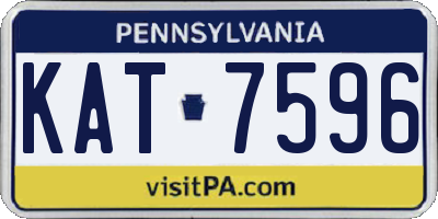 PA license plate KAT7596
