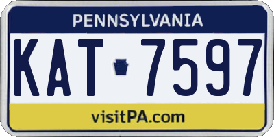PA license plate KAT7597