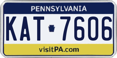 PA license plate KAT7606