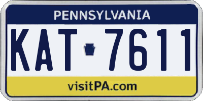 PA license plate KAT7611