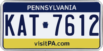 PA license plate KAT7612
