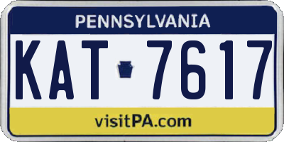 PA license plate KAT7617