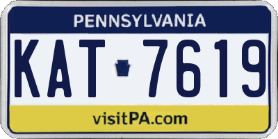 PA license plate KAT7619