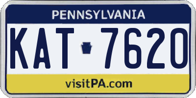 PA license plate KAT7620