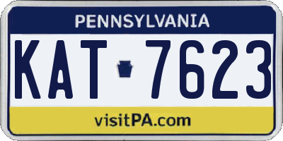 PA license plate KAT7623