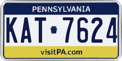 PA license plate KAT7624