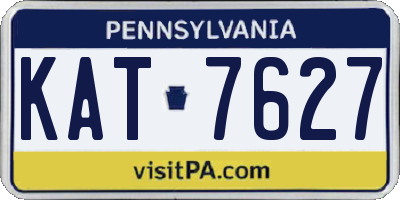 PA license plate KAT7627