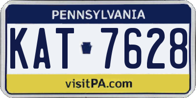PA license plate KAT7628