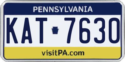 PA license plate KAT7630