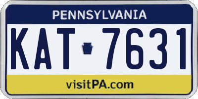 PA license plate KAT7631