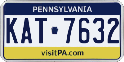 PA license plate KAT7632