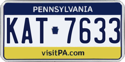 PA license plate KAT7633