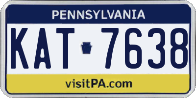 PA license plate KAT7638