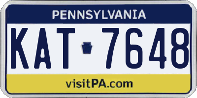 PA license plate KAT7648