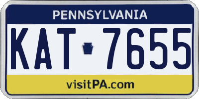 PA license plate KAT7655