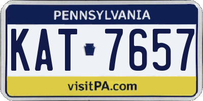 PA license plate KAT7657
