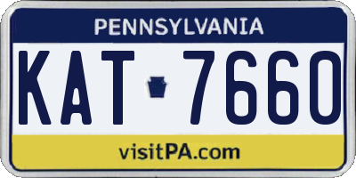 PA license plate KAT7660