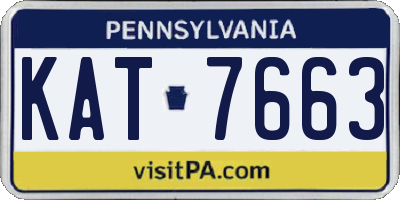PA license plate KAT7663