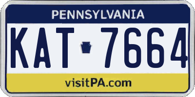 PA license plate KAT7664