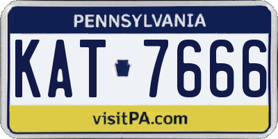 PA license plate KAT7666
