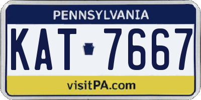 PA license plate KAT7667