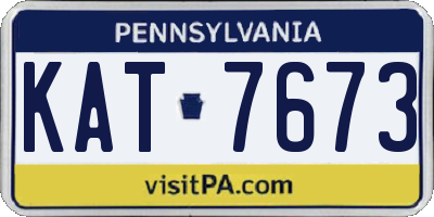 PA license plate KAT7673