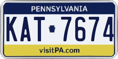 PA license plate KAT7674