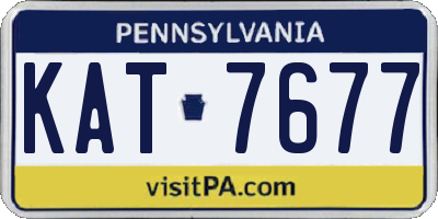 PA license plate KAT7677