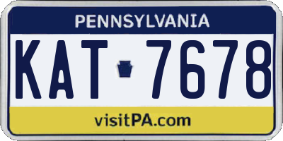 PA license plate KAT7678