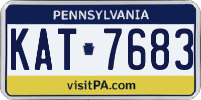 PA license plate KAT7683