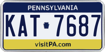 PA license plate KAT7687