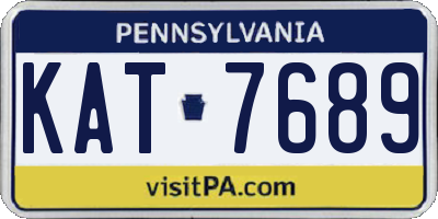 PA license plate KAT7689