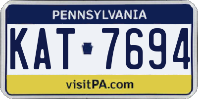 PA license plate KAT7694
