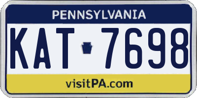 PA license plate KAT7698