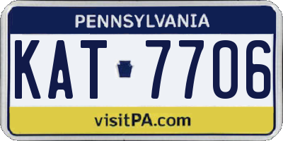 PA license plate KAT7706