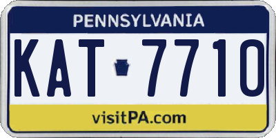 PA license plate KAT7710