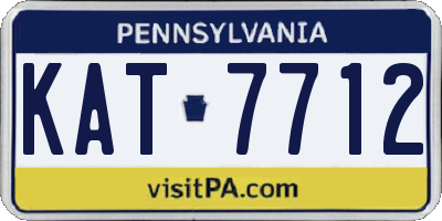 PA license plate KAT7712