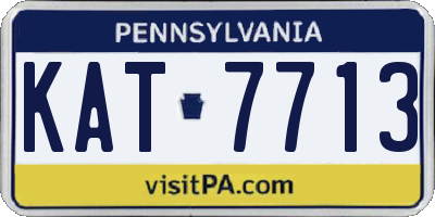PA license plate KAT7713