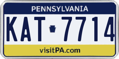 PA license plate KAT7714